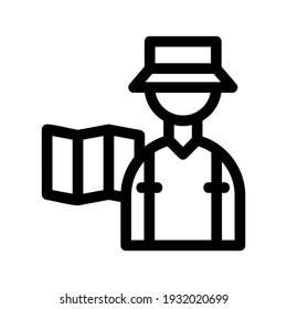 tour guide icon or logo isolated sign symbol vector illustration - high quality black style vector icons
