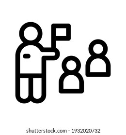 icono de guía turístico o logotipo símbolo de seña aislado ilustración vectorial - iconos vectoriales de estilo negro de alta calidad
