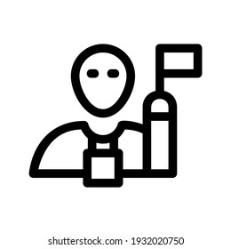 icono de guía turístico o logotipo símbolo de seña aislado ilustración vectorial - iconos vectoriales de estilo negro de alta calidad
