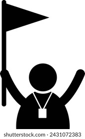Tour guide icon. Sightseeing guide sign. Tourism symbol. Travelling logo. flat style.