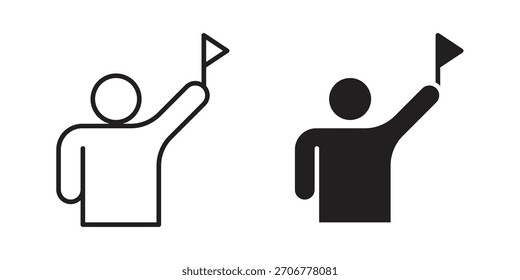 Icono de guía turístico glifo de Vector plano y paquete de línea de trazo de moda