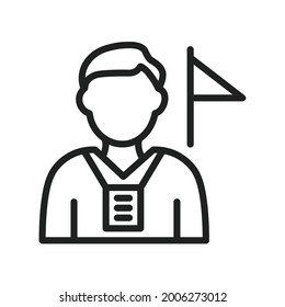 Tour Guide icon vector image. Can also be used for Physical Fitness. Suitable for mobile apps, web apps and print media.