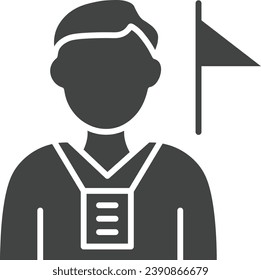 Tour Guide icon vector image. Suitable for mobile application web application and print media.