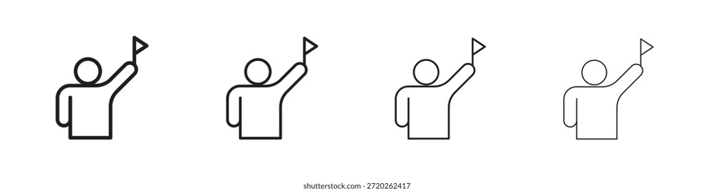 Iconos de la guía turística Esquema del símbolo del Vector