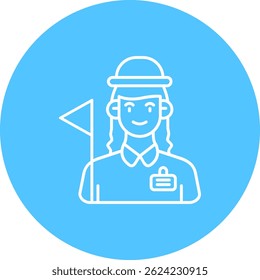 Guía turística Line Vector Icon Design