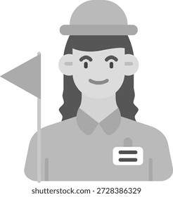 Guía turística Line Vector Icon Design