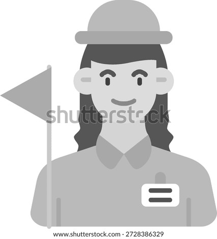 Tour guide Line vector Icon Design
