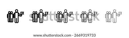 Tour guide people icon for mobile concept and web design.