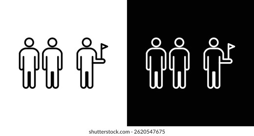 Tour guide people icon vector, illustration logo template in trendy style