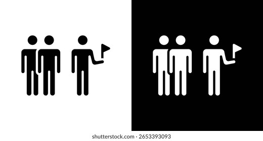 Gráficos escalables del Vector del icono de la gente de la guía turística
