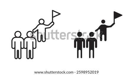 Tour guide people vector line icon illustration collection.