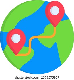 Tour Icon Flat Vector Illustration