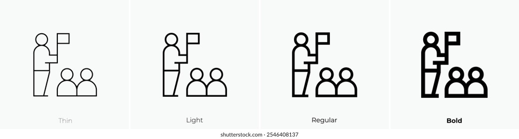 tour icon. Thin, Light Regular And Bold style design isolated on white background