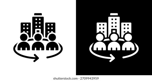 Ilustración vectorial de Iconos de Tour. Diseño De Estilo Plano Creado Para Una Flexibilidad Creativa En Versiones Claras Y Oscuras.
