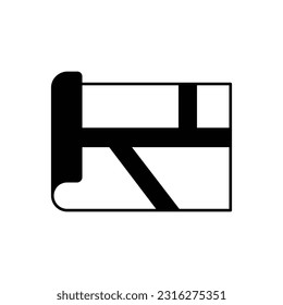 Tour map Glyph Vector Icon that can easily edit or modify

