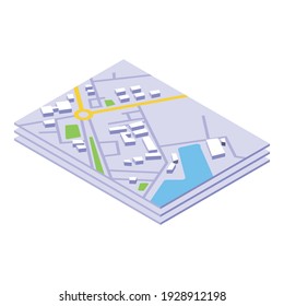 Tour map icon. Isometric of tour map vector icon for web design isolated on white background