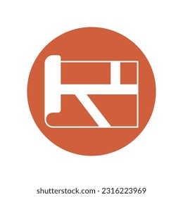 Icono de vector de mapa de visitas con colores de fondo de moda que pueden editar o modificar fácilmente

