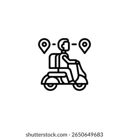 ícone e ilustração do outline do passeio