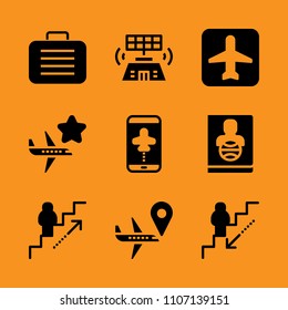 tour, rise, aluminum and blank icon set. Vector illustration for web and design.