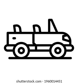 Tour safari car icon. Outline Tour safari car vector icon for web design isolated on white background