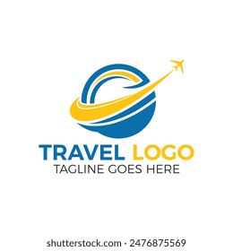 Diseño de logotipo de agencia de viajes y turismo. Vector de Plantilla para su empresa o negocio.