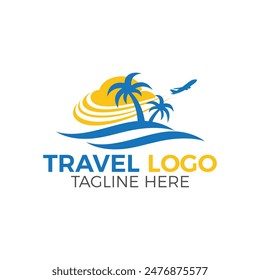 Diseño de logotipo de agencia de viajes y turismo. Vector de Plantilla para su empresa o negocio.