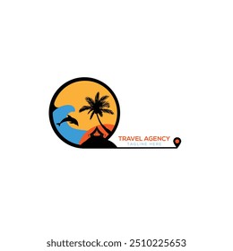 Tour and travel agency logo design. template vector for your company or business.