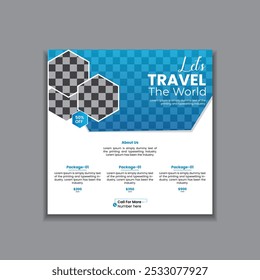 Tour and travel agency social media post design