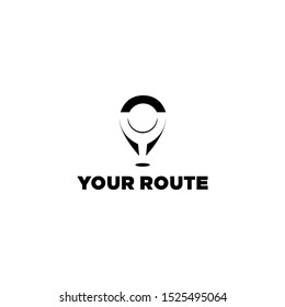 Tour and travel and hotel logo design. map pin, hot ballon air, cloud vector icon illustration inspiration