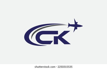 Tour and travel logo design, Airline agency symbol and aviation company monogram vector