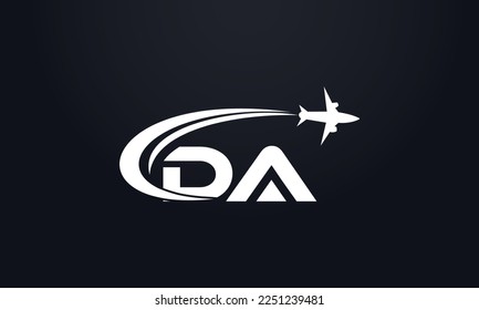 Tour and travel logo design, Airline agency symbol and aviation company monogram vector