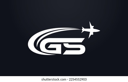 Tour and travel logo design, Airline agency symbol and aviation company monogram vector