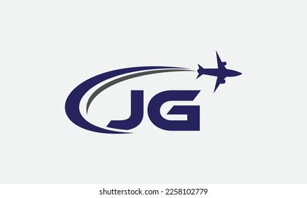 Tour and travel logo design, Airline agency symbol and aviation company monogram vector