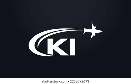 Tour and travel logo design, Airline agency symbol and aviation company monogram vector