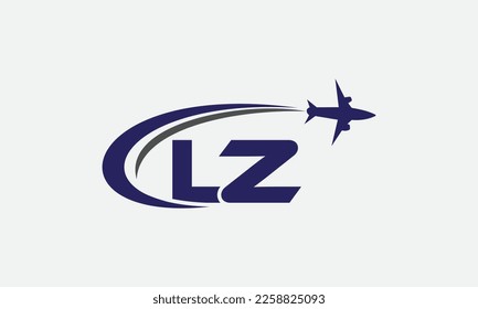 Tour and travel logo design, Airline agency symbol and aviation company monogram vector