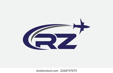 Tour and travel logo design, Airline agency symbol and aviation company monogram vector
