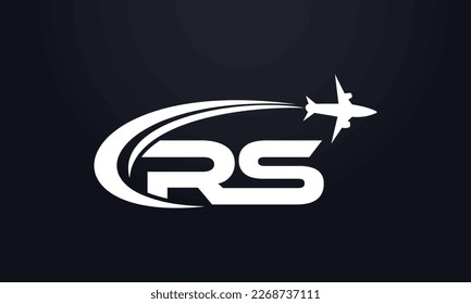 Tour and travel logo design, Airline agency symbol and aviation company monogram vector