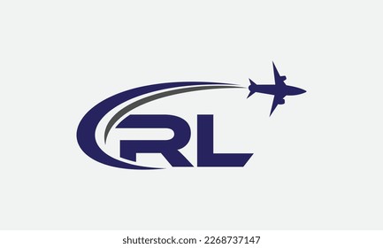 Tour and travel logo design, Airline agency symbol and aviation company monogram vector