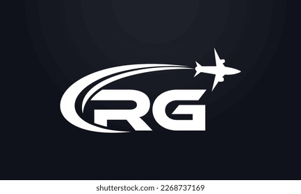 Tour and travel logo design, Airline agency symbol and aviation company monogram vector