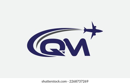 Tour and travel logo design, Airline agency symbol and aviation company monogram vector