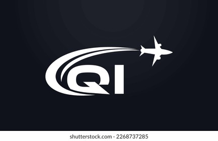 Tour and travel logo design, Airline agency symbol and aviation company monogram vector