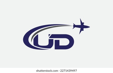 Tour and travel logo design, Airline agency symbol and aviation company monogram vector