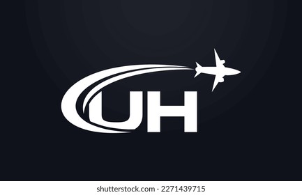 Tour and travel logo design, Airline agency symbol and aviation company monogram vector