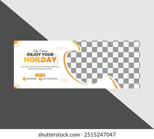  tour travel marketing, vector graphic design facebook cover template
