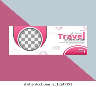  tour travel marketing, vector graphic design facebook cover template
