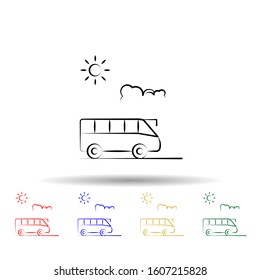 tour travel multi color style icon. Simple thin line, outline vector of travel icons for ui and ux, website or mobile application