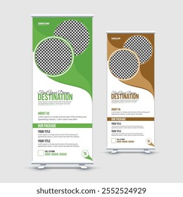 Tour and Travel rollup banner design template
