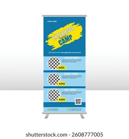 Tour and Travel rollup or X banner design template