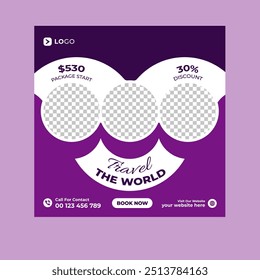 Tour Travel Social Media Banner Template