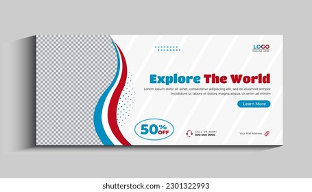 Tour and Travel social media Cover banner template design